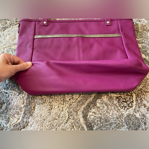 Thirty One TOWNSFAIR REVERSIBLE TOTE -PALACE OF JEWELLS PEBBLE Purse Bag Purple - Picture 7 of 12